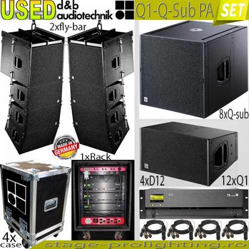 USED d&b Audiotechnik Q1-Q-Sub-D12 PA SET USED d&b Audiotechnik Q1-Q-Sub-D12 PA SET